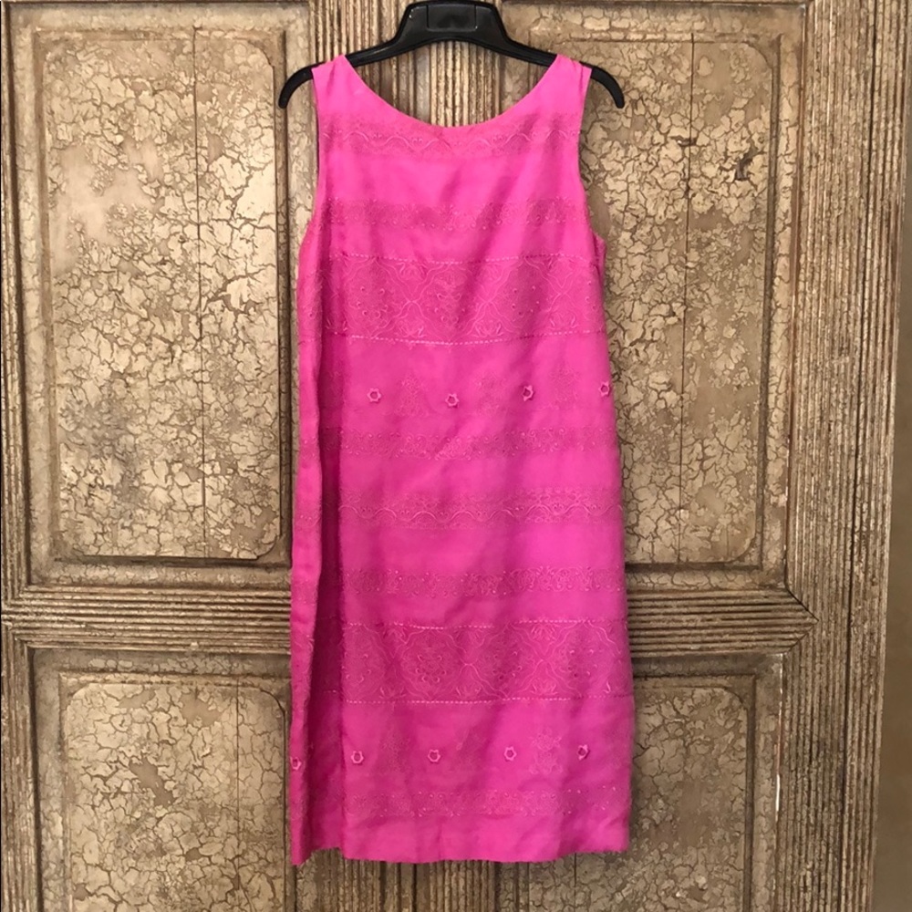 David warren Pink embroidered dress